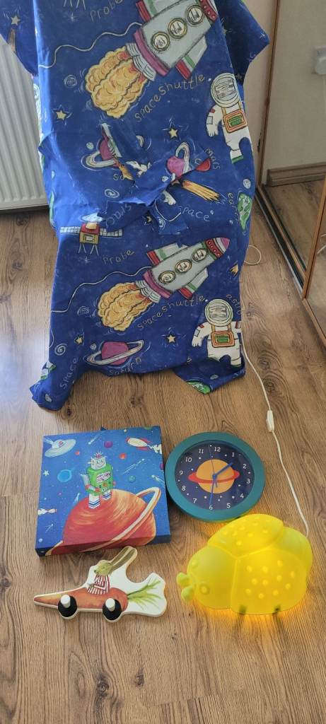 Curtains,  canvas,  wall clock,  lamp, hook  Next, Ikea