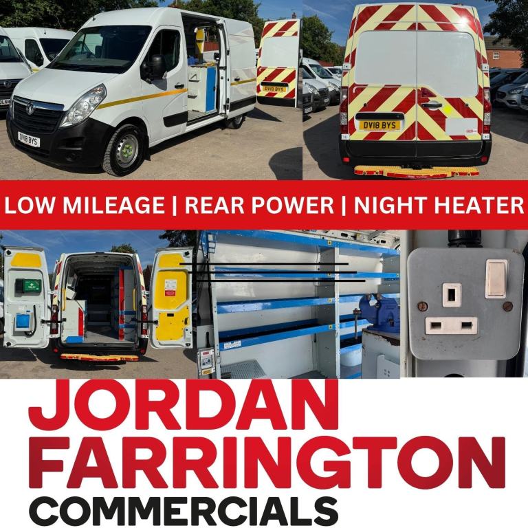 2018 VAUXHALL MOVANO MWB UTILITY / WORKSHOP / VAN EX SCOTTISH POWER**LOW MILEAGE