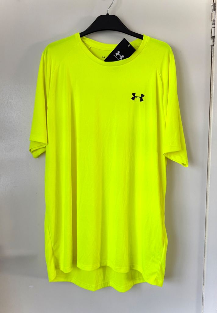 Neon yellow Under Armour T-shirt, Size XL NEW