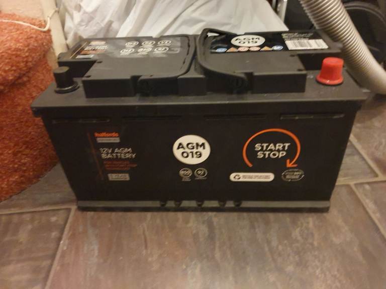 Halfords AGM019 Start/Stop 12V Car Battery - Brand New