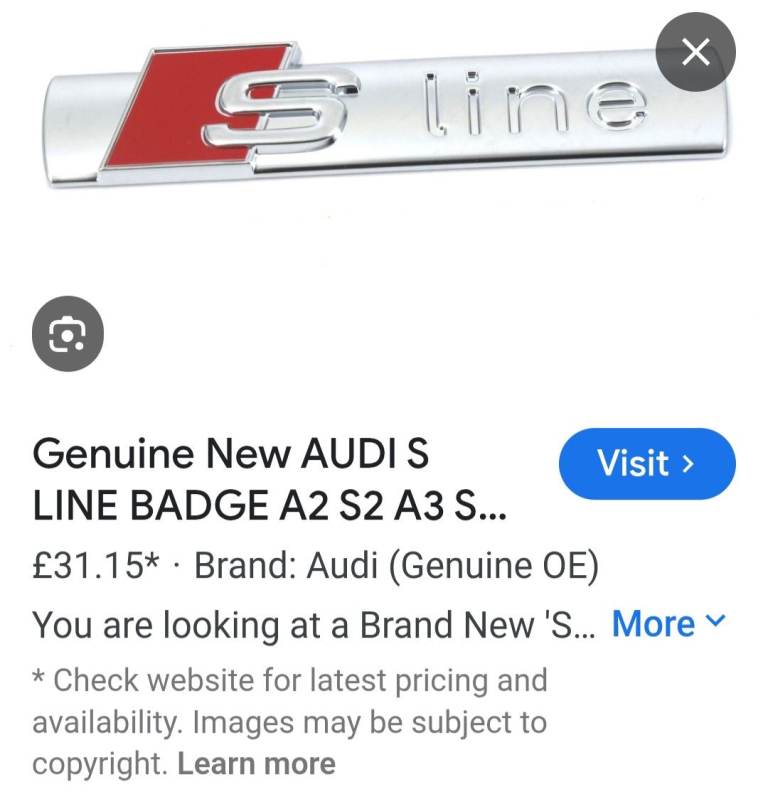 Audi s line badges 