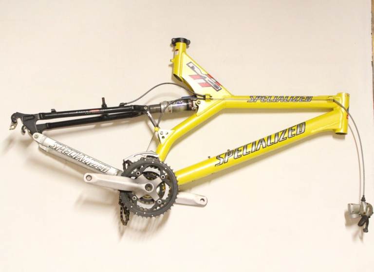 Specialized S works full suspension mountain bike frame, gear changer, cranks. Top spec. Fox float