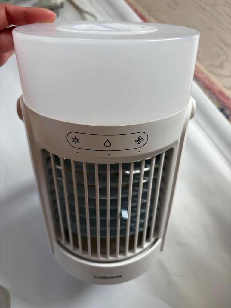 Coldwords Portable Mini Air Cooler Fan - White, As Good As New