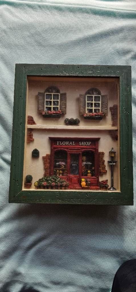 Vintage Arister Gifts Inc. Floral Shop,Saloon bar.Storefront Shadow Box Miniature Diorama.