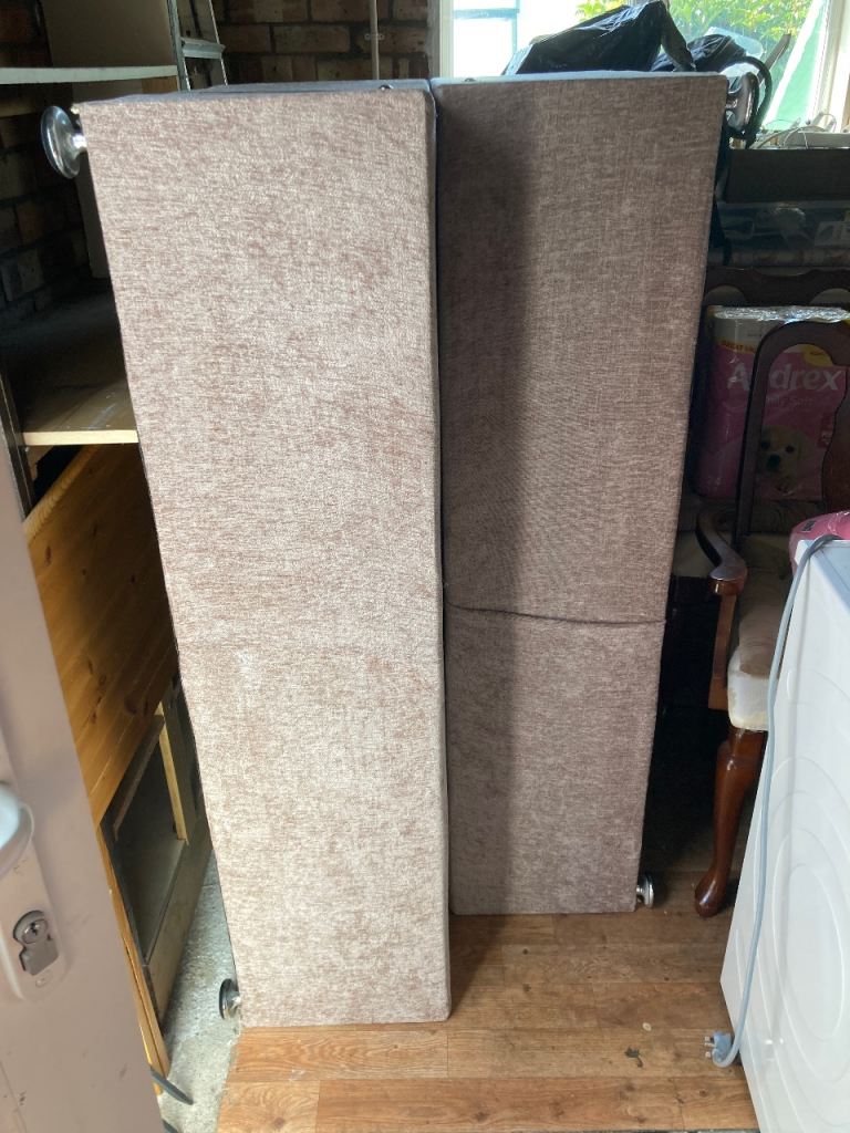 Brown Fabric Headboard for Double Bed – Good Condition