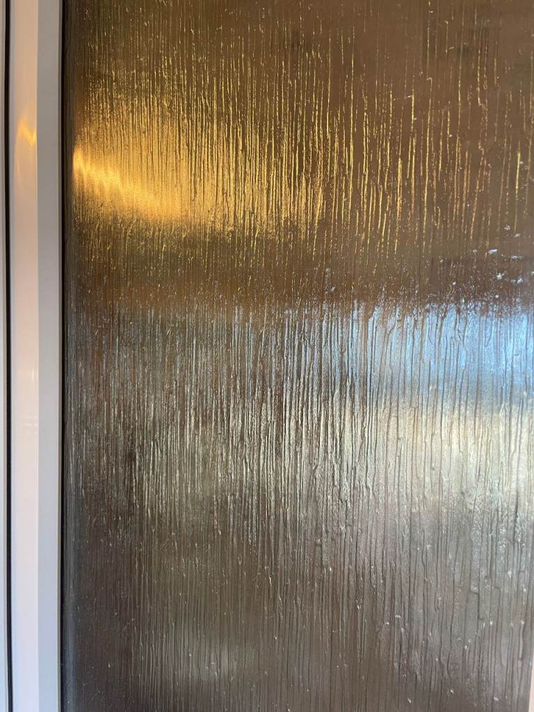 UPVC DOOR 201 x 83 cm - BEAUTIFUL UPVC DOUBLE GLAZED DOOR - OBSCURE GLASS (REF: DX204)