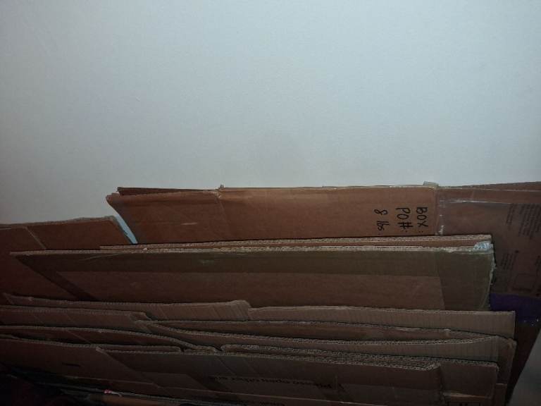 Cardboard boxes and bubble wraps 