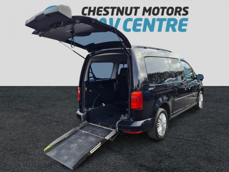 VW Caddy Maxi WAV Wheelchair Access 5 Seats Fold Flat Ramp 47K Miles 2018 