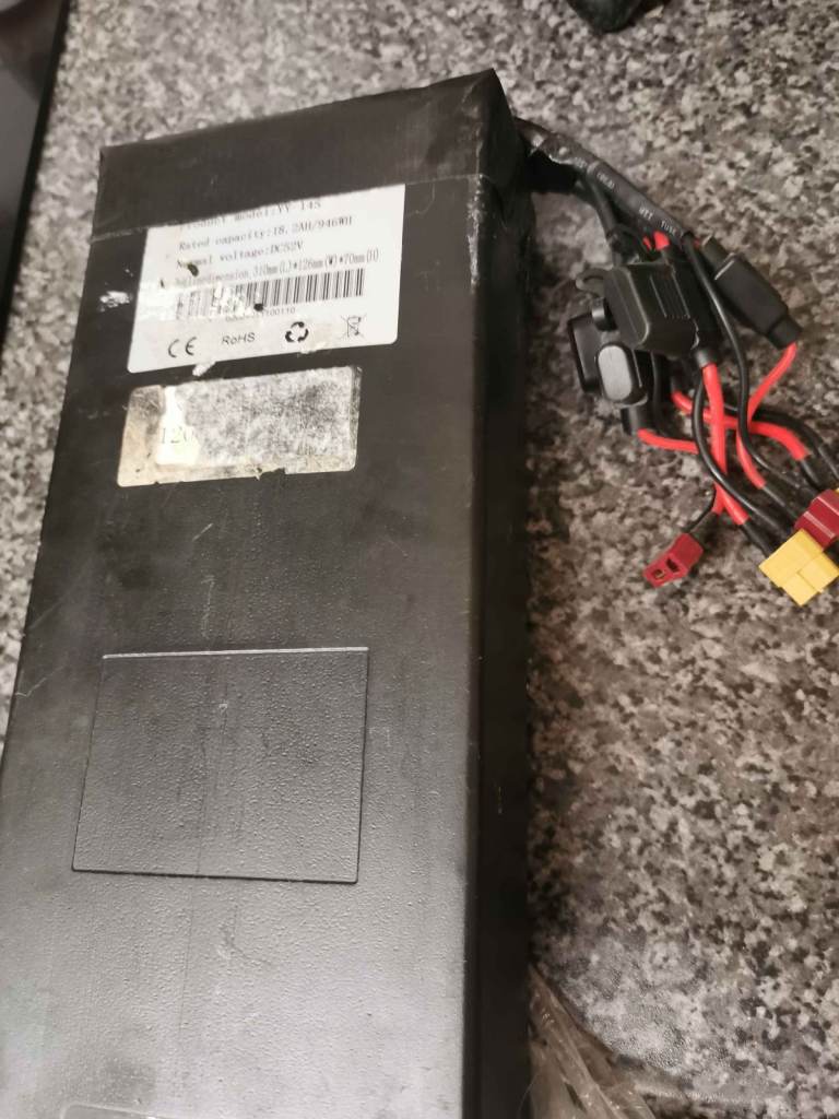 Electric Scooter Battery 52v 18.2AH 946WH (3300mAh cells - BETTER THAN 2500mah)