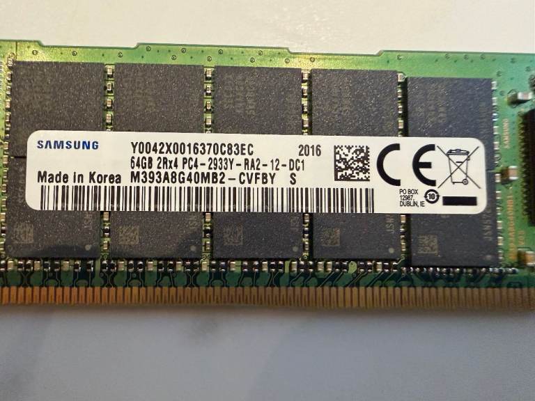 SAMSUNG 64GB DDR4 ENTERPRISE SERVER MEMORY