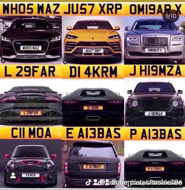 Private Cherished Number Plate - Loads of plates in 