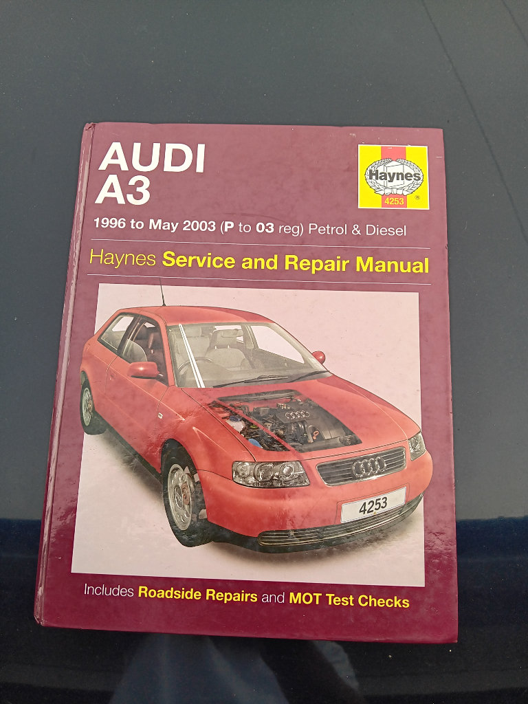 Haynes workshop manual for Audi A3.