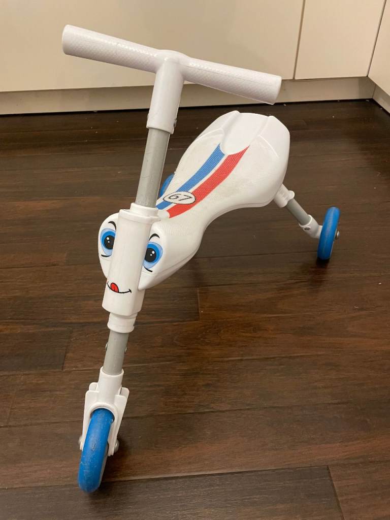 Kids Scuttle bug Foldable scooter - White No 67 