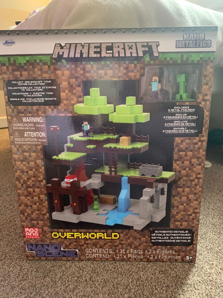Minecraft Diecast Nano Figures Scene Overworld