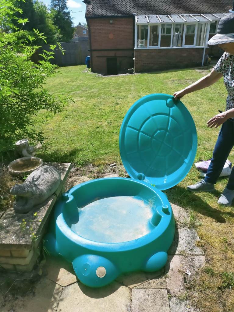 Kids Turtle Sand Pit / Paddling Pool with Lid