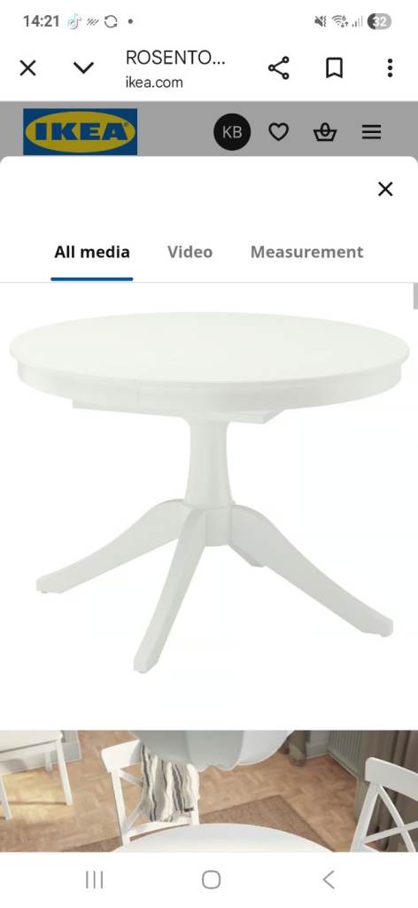 Ikea extending table and chairs