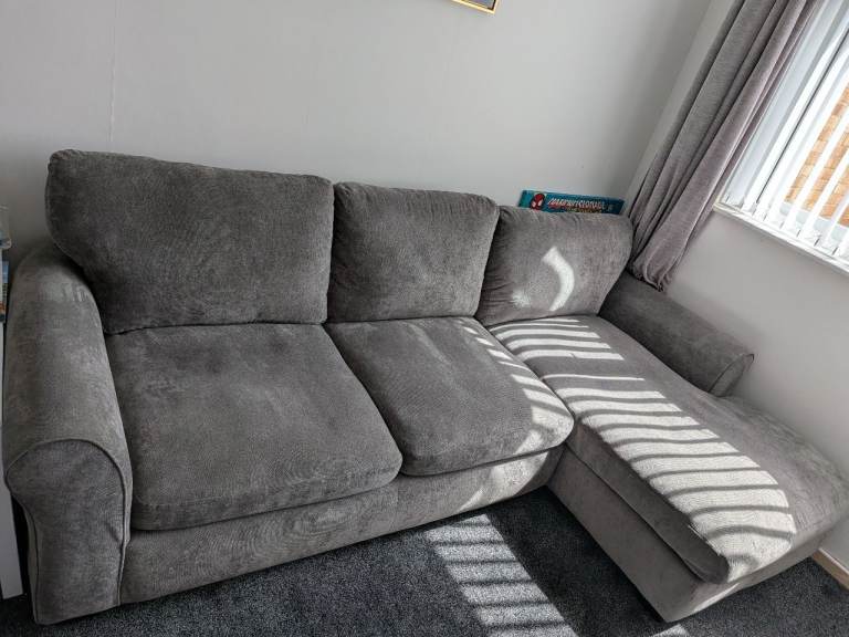 Small gray corner sofa