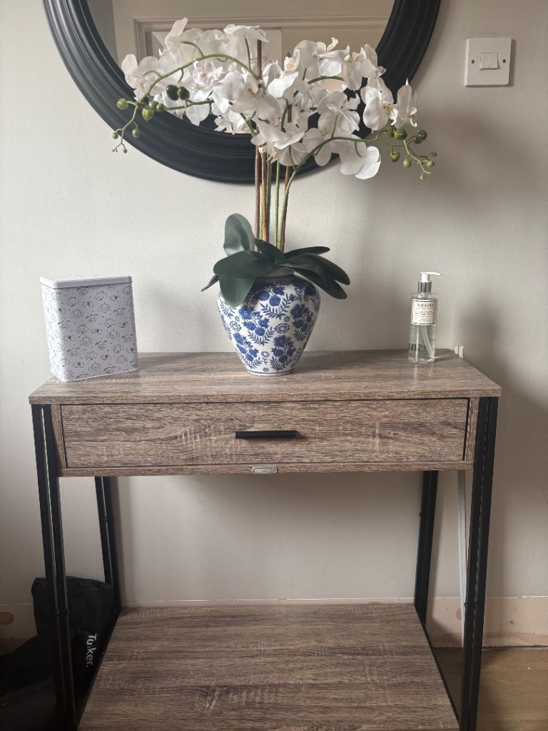 Console Table with Drawer and Shelf – Good Condition