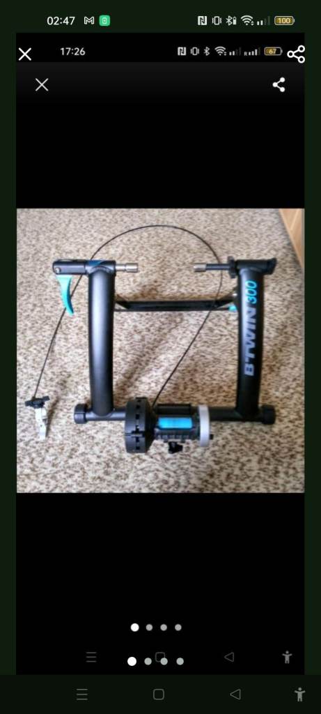 B'Twin Ride 300 Home Trainer with Magnetic Resistance