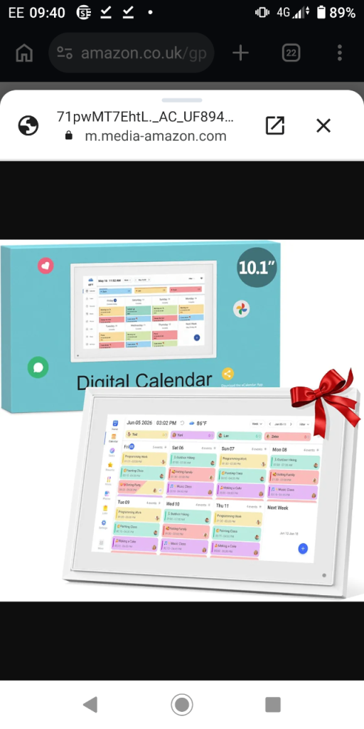 DigitaDigital Calendar 10.1",Electronic Calendar,Gift for Families Scl Calendar