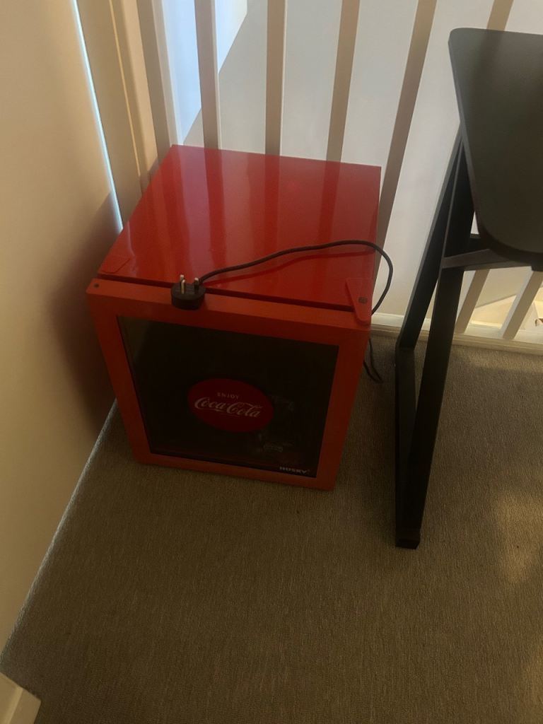 Coca-Cola Mini Fridge - Red, Good Condition