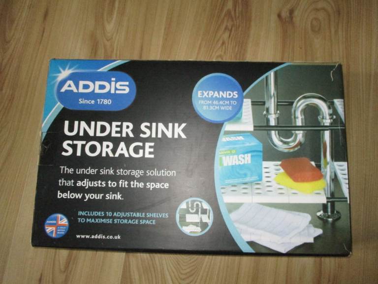  ADDIS Under Sink Shelving (New in box) & 2 x 3 tier shelf organisers 