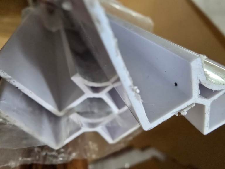 New wall panel light marble grey shower water proof 2400 1000 10mm 3 showerwall interior chrome trim