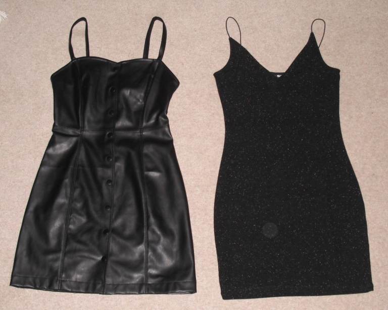 image for Two Black Short Dresses - size Small