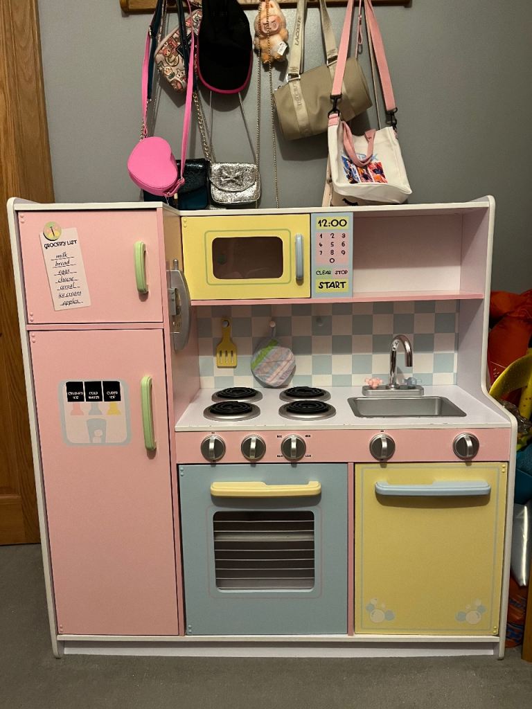 Large wooden toy kitchen