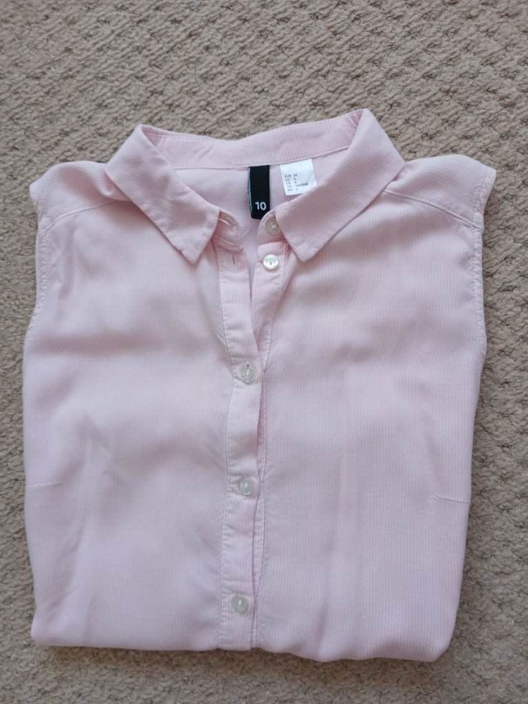 H&M Pink Sleeveless Blouse - Size 10, As Good As New