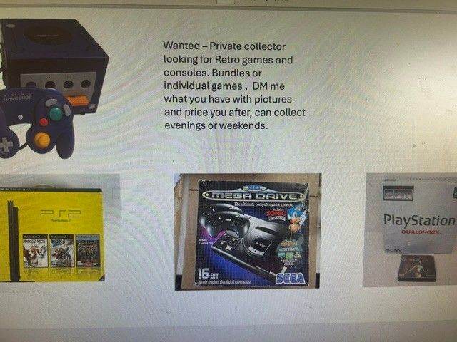  Retro Gaming - wanted sega, sony, Nintendo