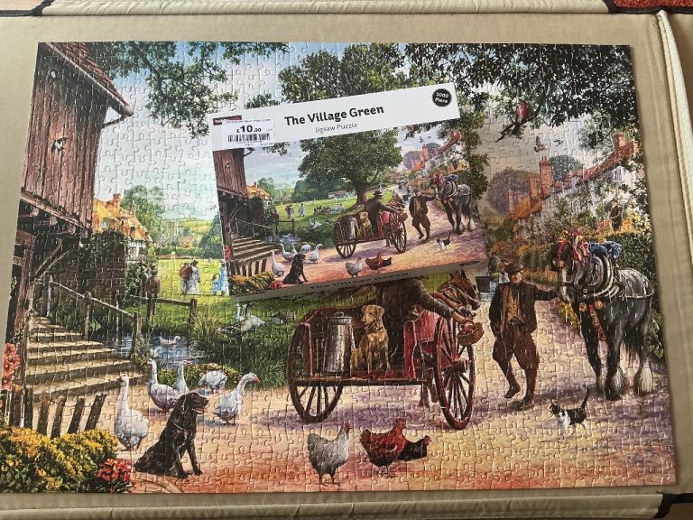 1000 piece Hobbycraft jigsaw puzzle. The Village Green