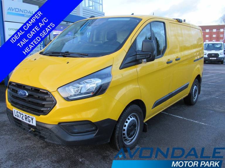 2022 Ford Transit Custom 340 EcoBlue Euro 6 Yellow Van with Tailgate ideal camper day van 2.0 5dr...