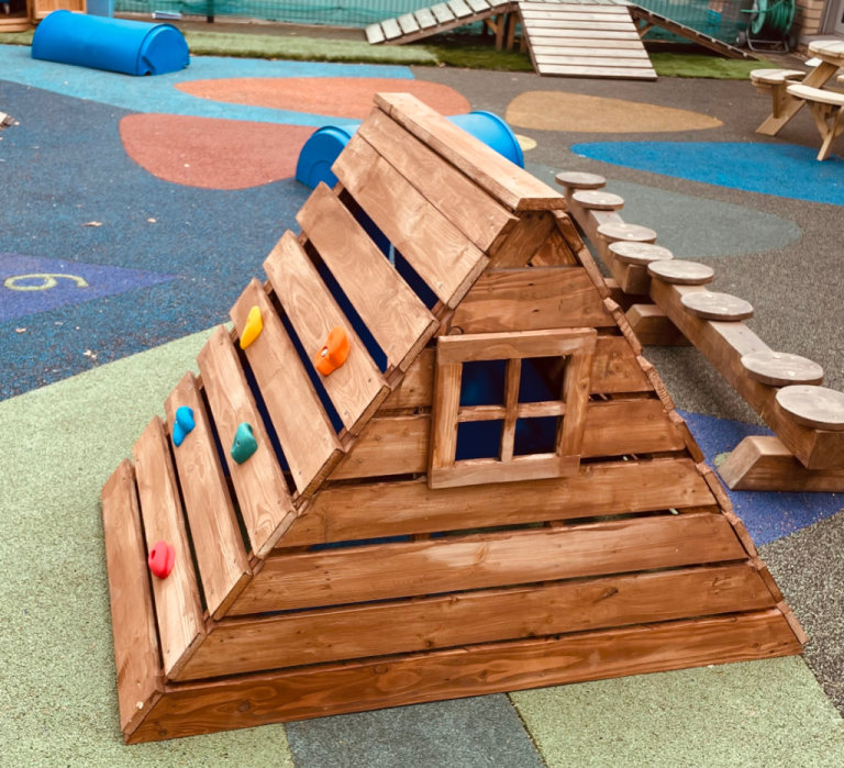 Wooden Handmade Children’s Play Climbing Frame Den