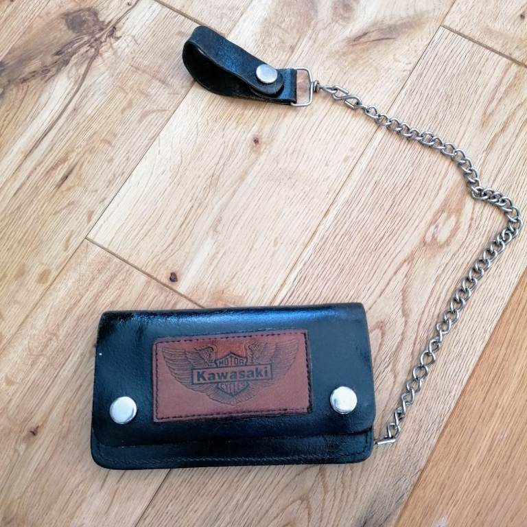 Kawasaki Leather Biker Wallet 