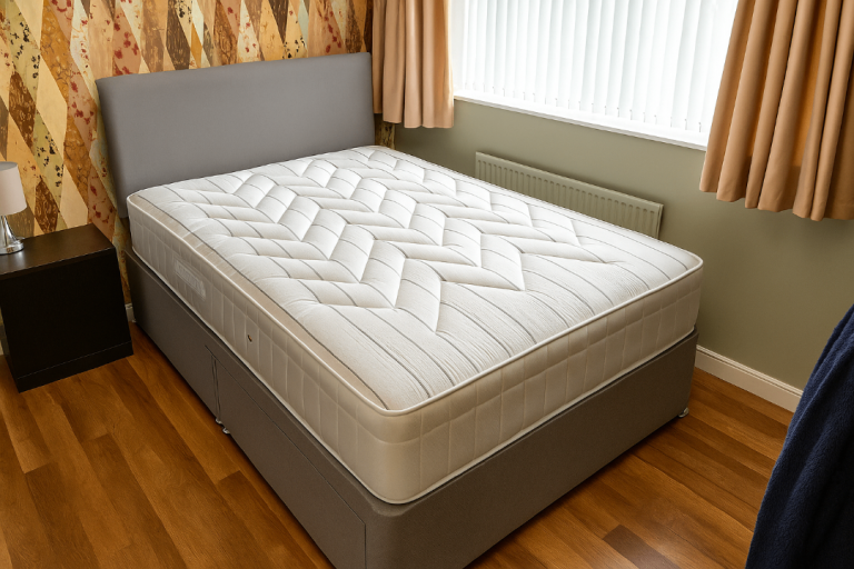 Double Grey Divan Bed, Drawers, Brand New, Same Day Delivery in London