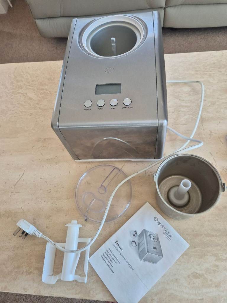 Emma Ice Cream Maker - Silver, Good Condition