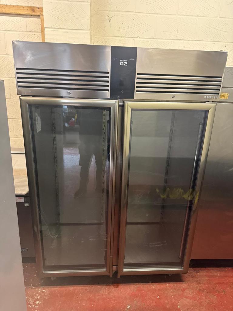 Commercial g2 foster double door fridge complete with all the shelf’s cafe shop restaurant 