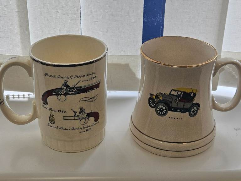Palissy Trent Vintage Mugs - Set of 2, Good Condition