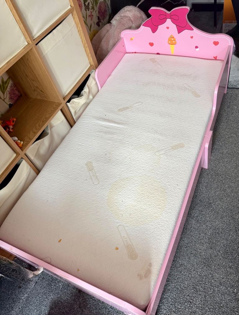 Pink Toddler Bed with Mattress (if required)– Fair Condition