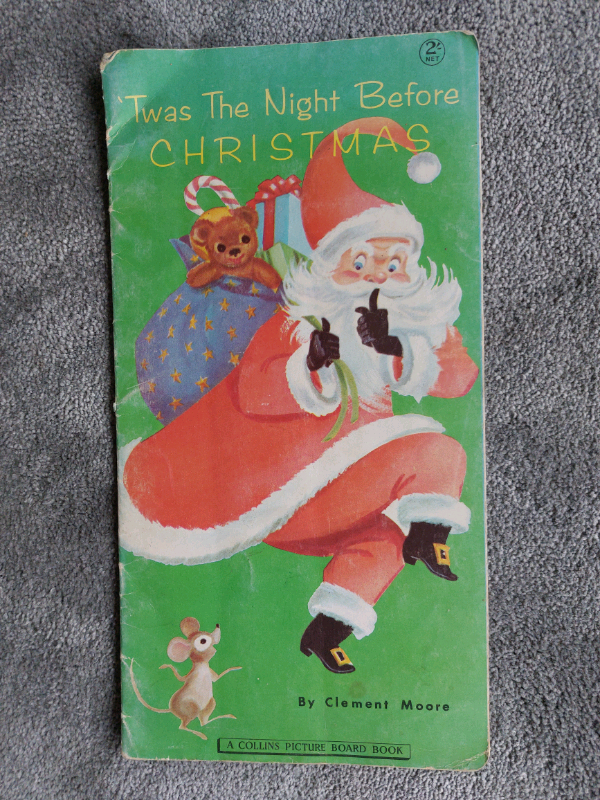 Antique Book - Twas The Night Before Christmas by Clement Moore