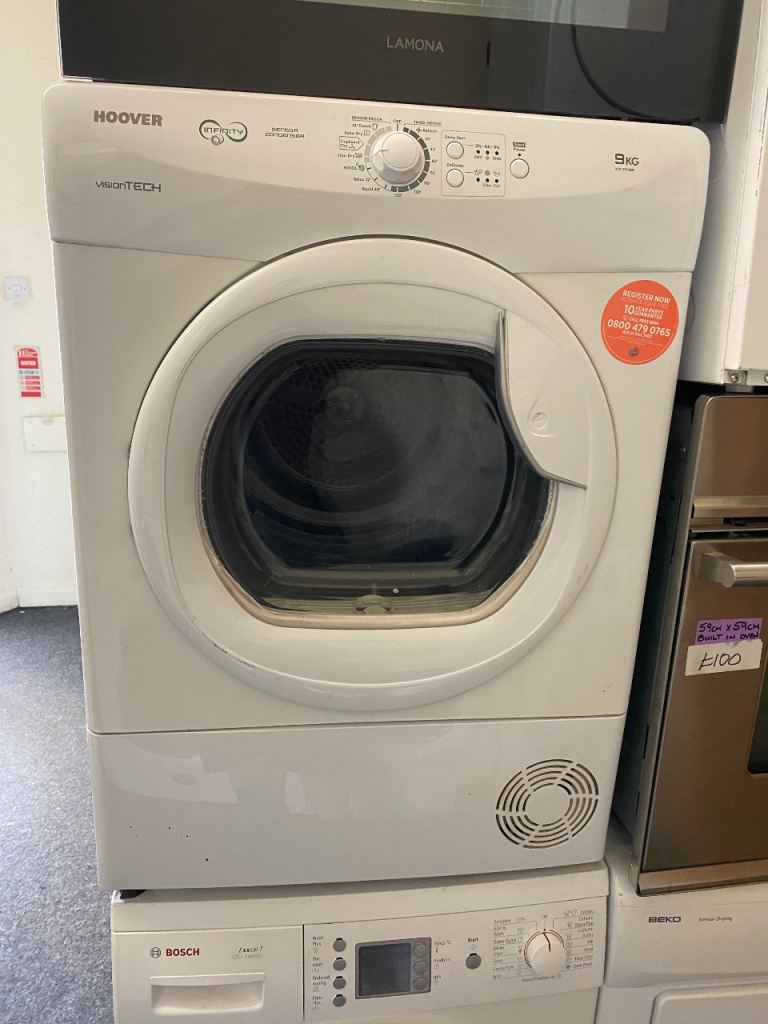 🚚✅WHITE HOOVER LARGE CAPACITY CONDENSER TUMBLE DRYER £125 WE CAN DELIVER