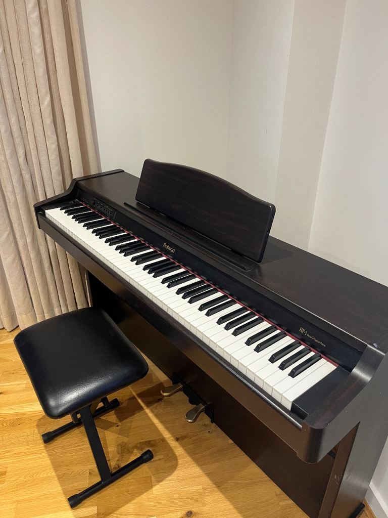Roland HP-1 Digital Piano with Stool – Good Condition