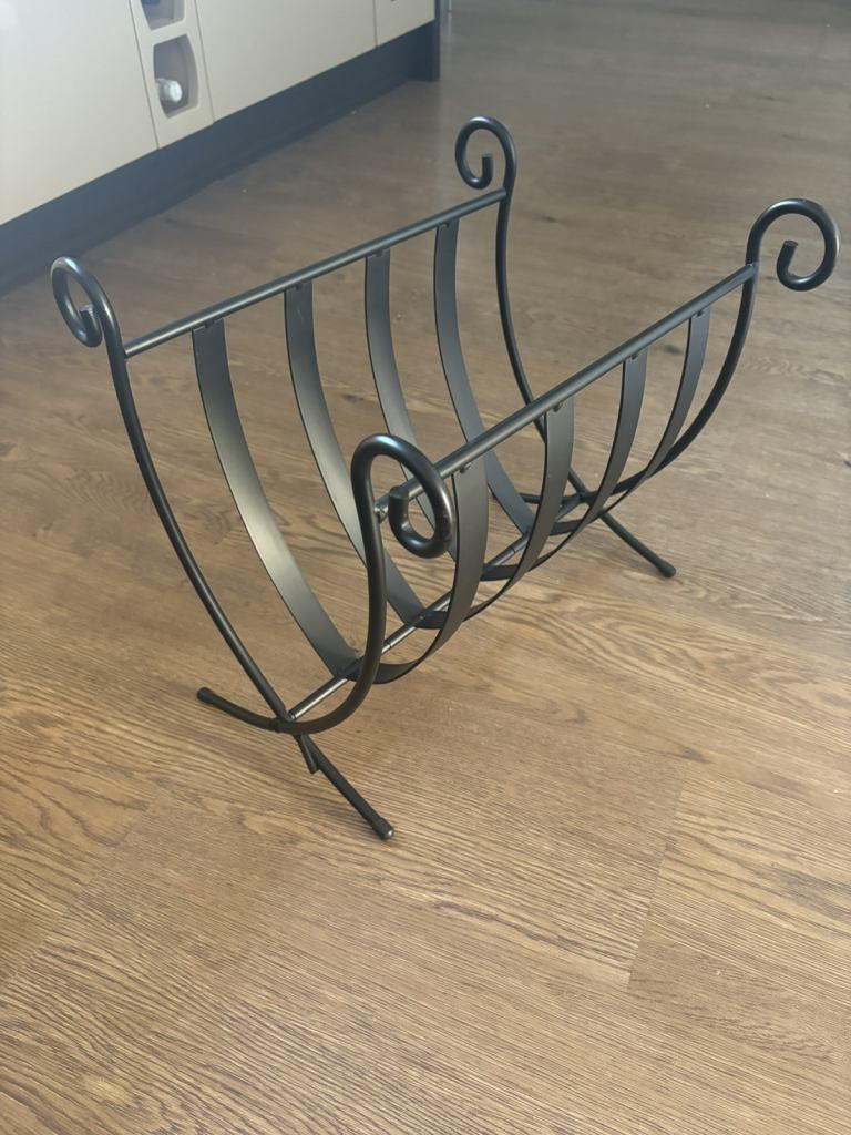 Black Foldable Industrial Style Magazine - Storage Holder
