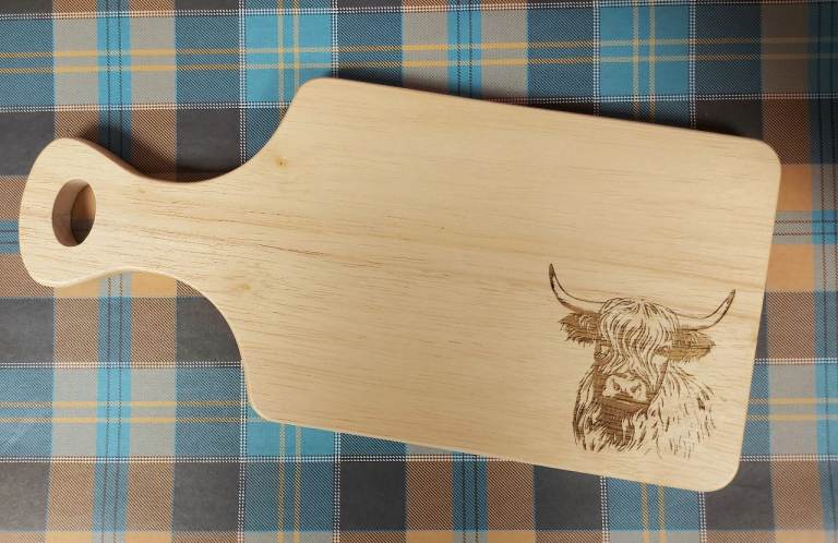 Laser Engraved Natural Solid Wood Cheese / Chopping / Serving Board