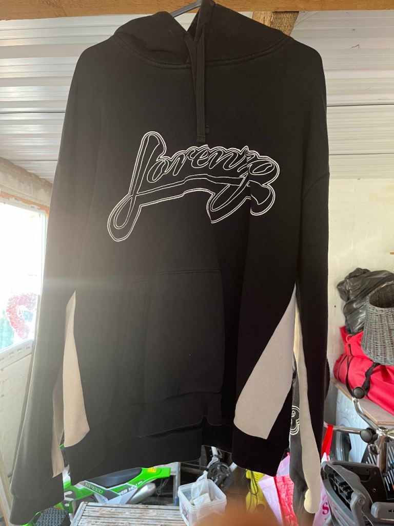 Lorenzo Black Hoodie with White Detailing – Good Condition