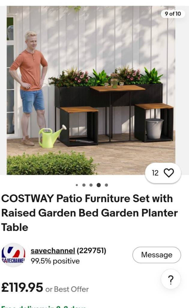 Patio garden set