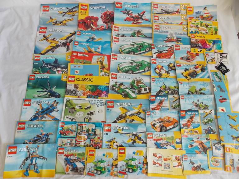 Over 55 LEGO Creator Instruction Manuals Booklets Bundle Job Lot