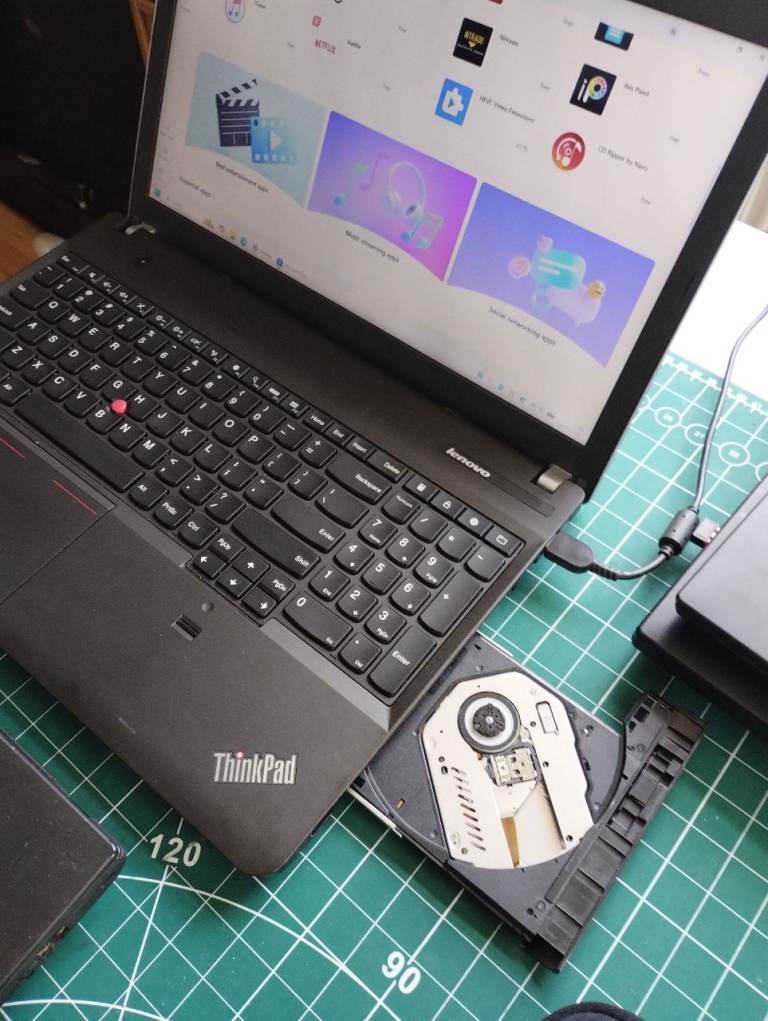 Local delivery. Win 11 laptop. 8GB RAM, i5, 120GB SSD + 320GB HDD, Webcam, DVD, HDMI. Big screen 