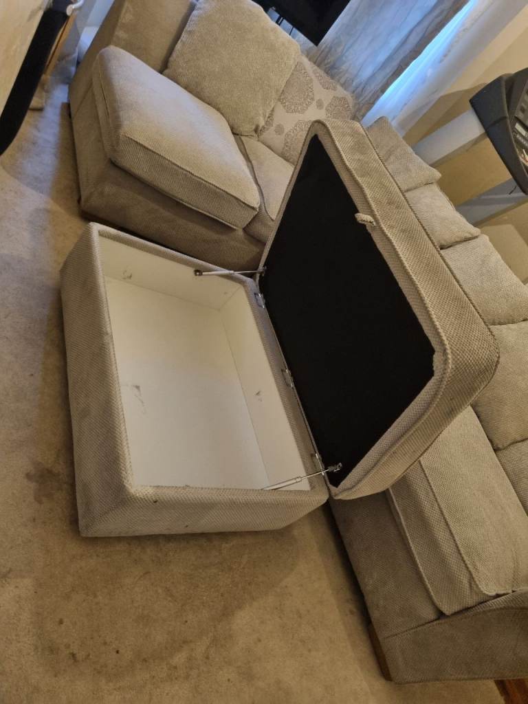 Corner sofa L shape with foot stool  dlever available 